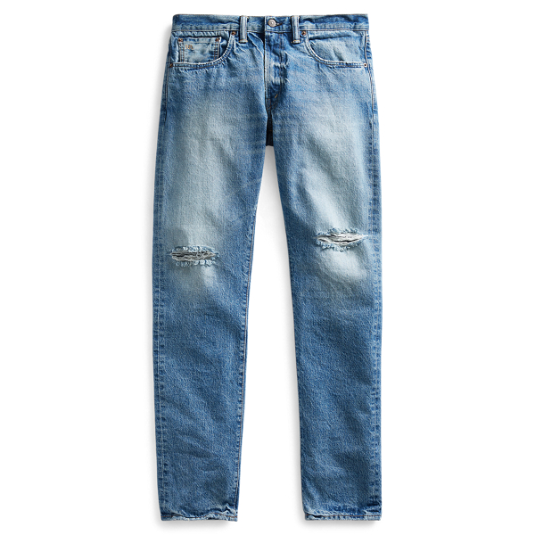 Slim Fit Distressed Jean RRL em 1