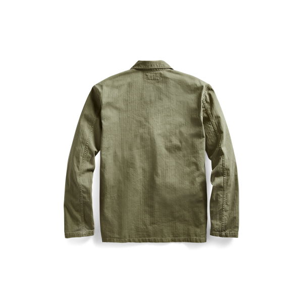 Olive Drab Herringbone Twill Shirt RRL 2