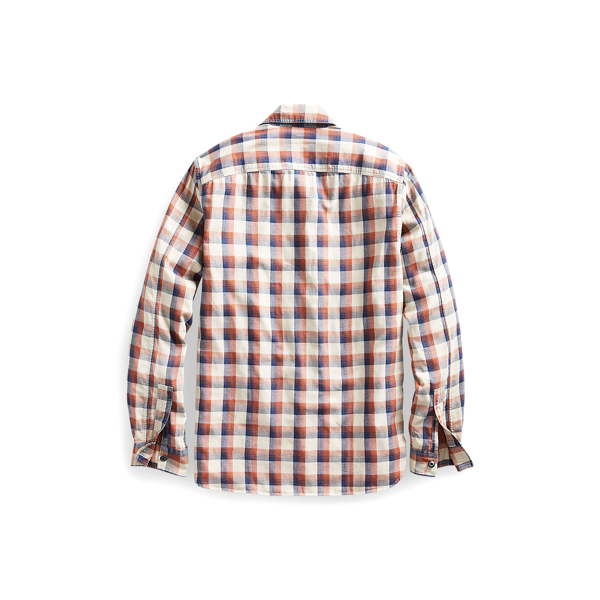 Indigo/Red Plaid Workshirt Popover RRL 2