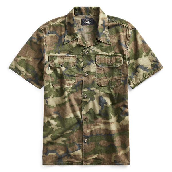 Camo Cotton Ripstop Camp Shirt RRL 1