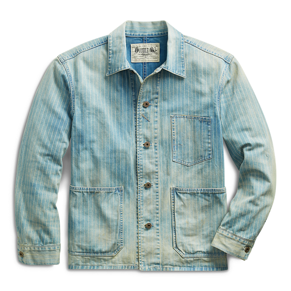 Indigo Striped Twill Jacket