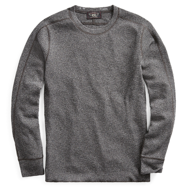 Waffle-Knit Cotton Crewneck RRL 1