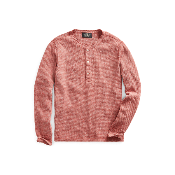 Waffle-Knit Cotton Henley RRL em 1
