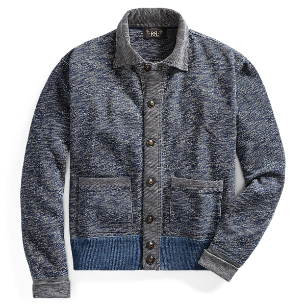 Indigo Cotton Terry Jacket RRL 1