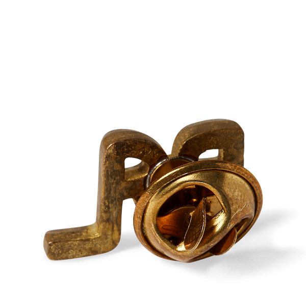 アクセサリー RRL Ralph Lauren MOTO BRASS PIN - BROWN RRL Logo Brass Pin