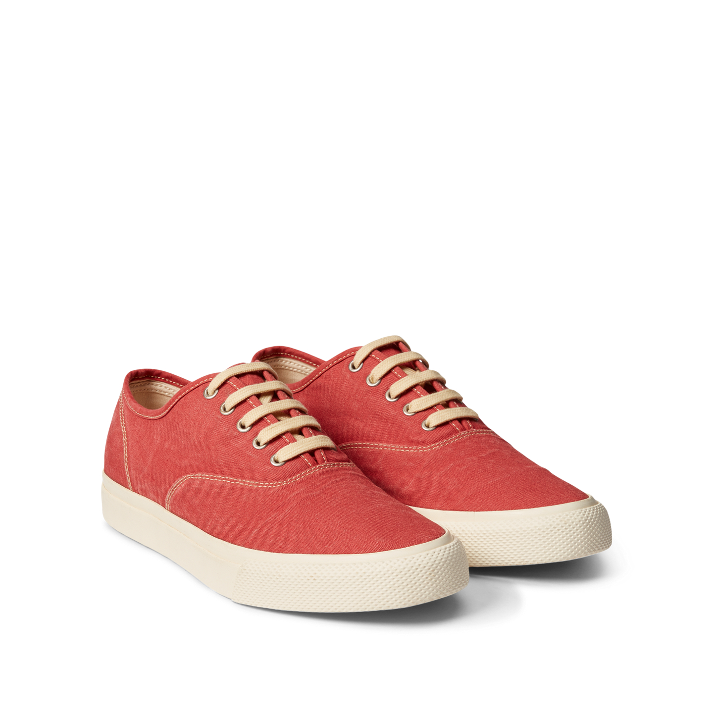 Мужские кроссовки Ralph Lauren Canvas, цвет: Выцветший красный — фото 1
