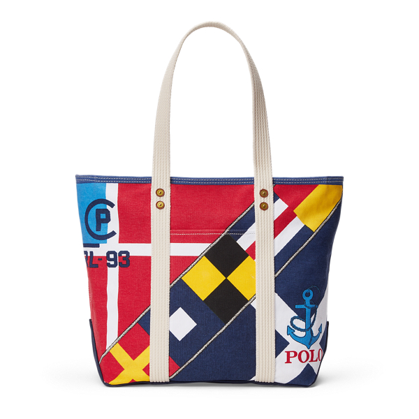 Sailboat Cotton Canvas Tote Polo Ralph Lauren 1