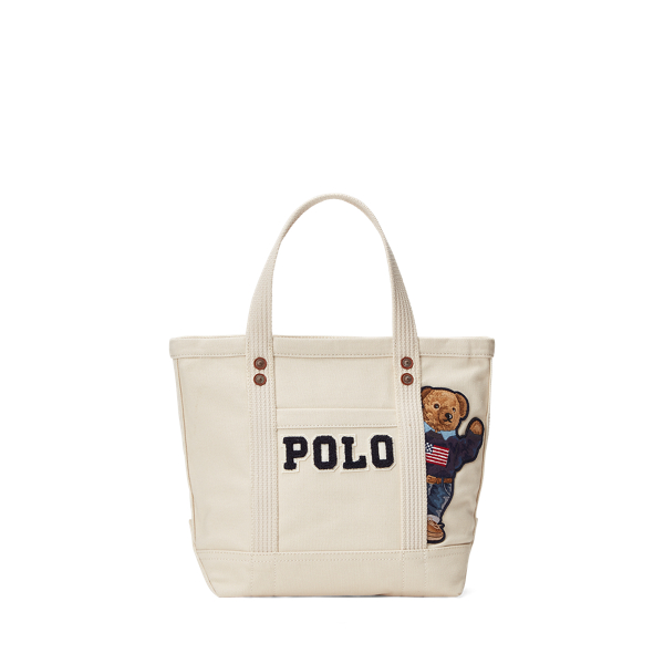 Polo ralph lauren canvas polo bear tote bag on sale