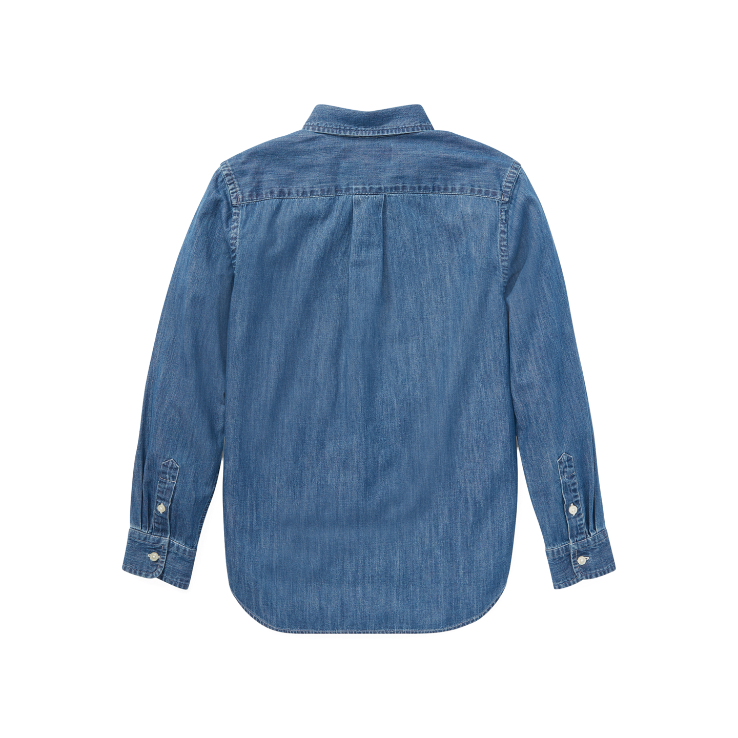 Детская рубашка Ralph Lauren Cotton Chambray, цвет: Тёмный синий — фото 1