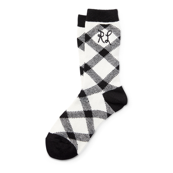 RL Buffalo Check Boot Socks