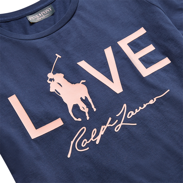 Pink Pony Love Graphic T Shirt for Women Ralph Lauren IE