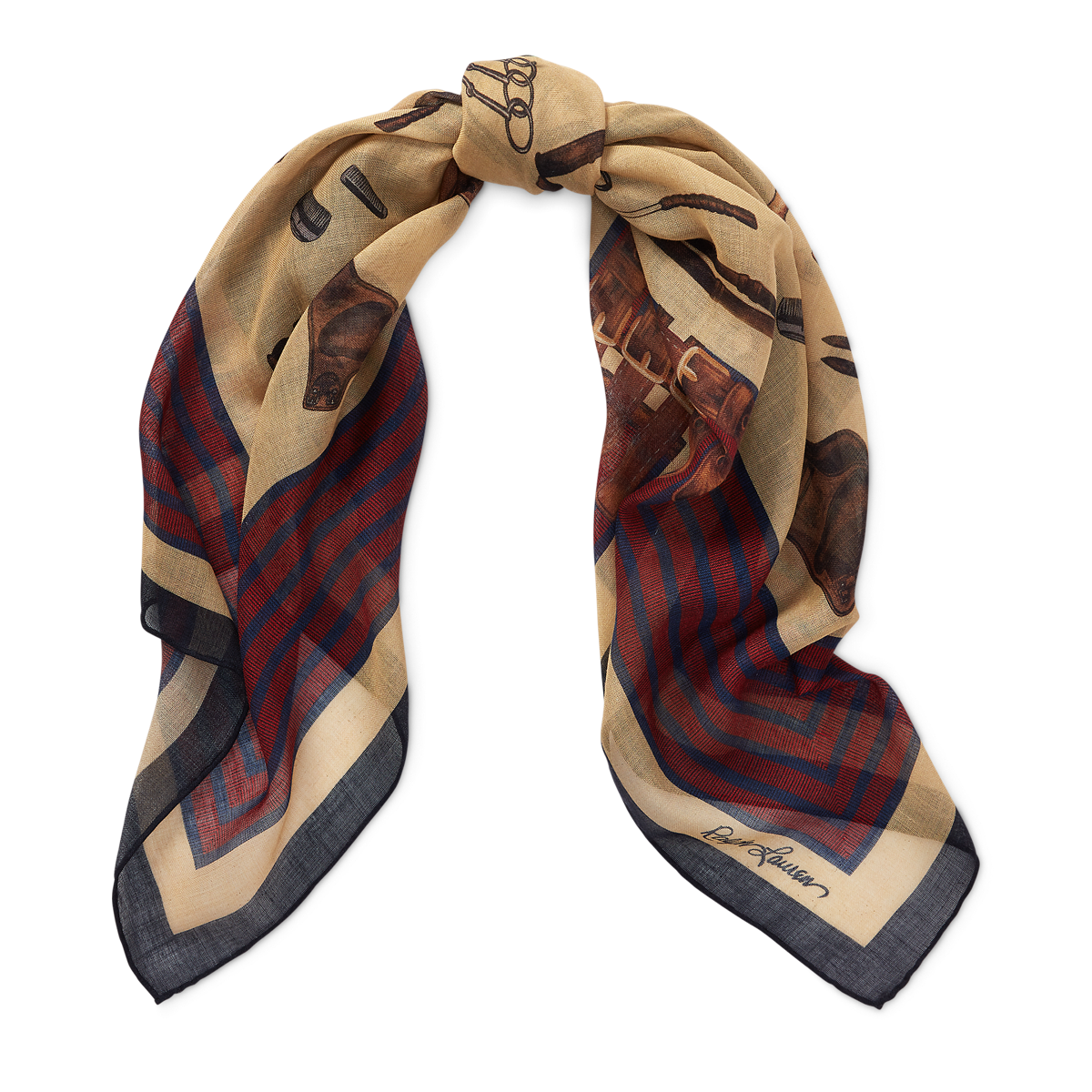 Equestrian Silk Square Scarf