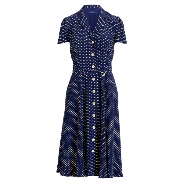 Polka-Dot Crepe Dress Polo Ralph Lauren 1