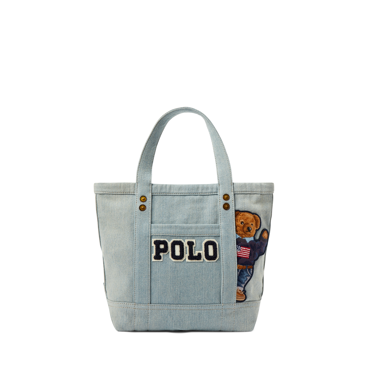 【Polo Ralph Lauren】Polo Bear Canvas Small Tote Canvas Small Polo Bear Tote