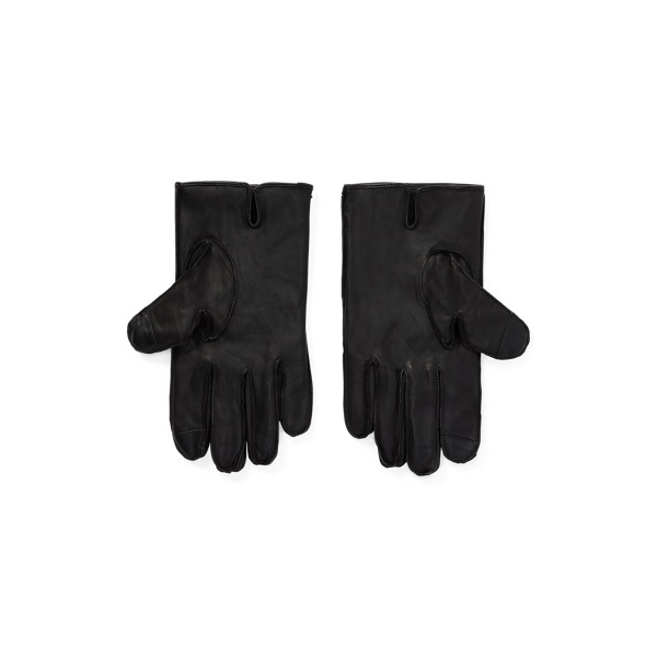 RL Black Nappa Leather Touch Gloves Polo Ralph Lauren 2