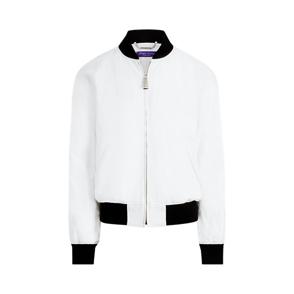 Cotton-Linen Baseball Jacket Purple Label 1