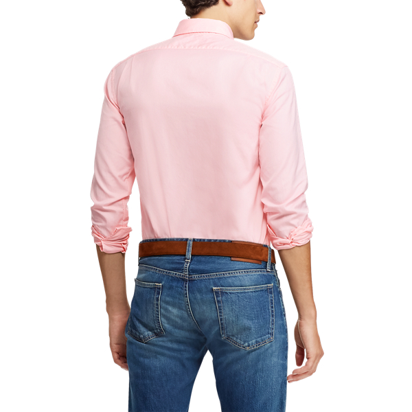 Pink Washed Cotton Oxford Shirt Purple Label 5