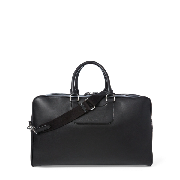 Black Calfskin Duffel Bag Purple Label 3