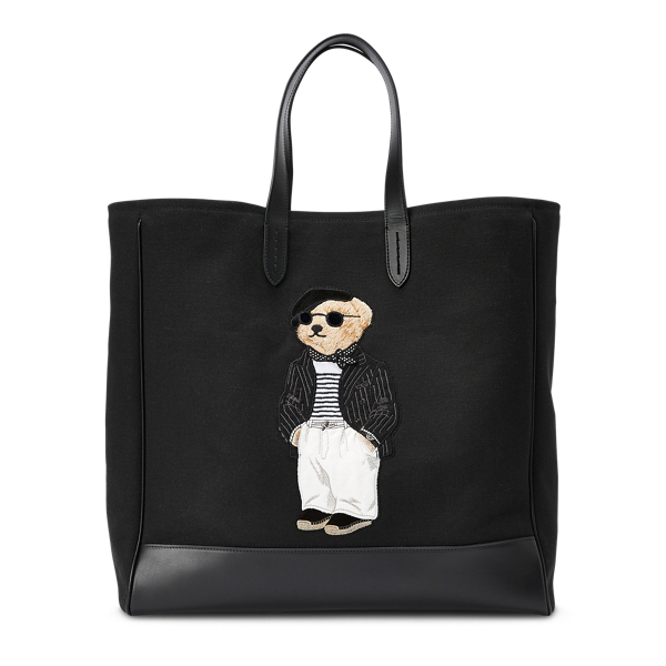 Canvas Bear Tote Purple Label 1