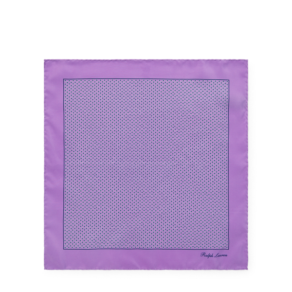 Orchid Hexagon Silk Pocket Square Purple Label 2