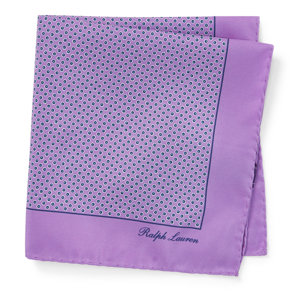 Hexagon Silk Pocket Square Purple Label 1