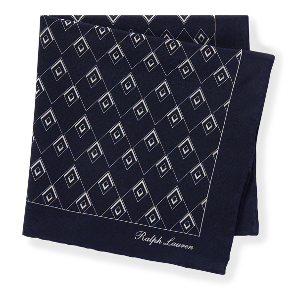 Pochette en soie &agrave; losanges
