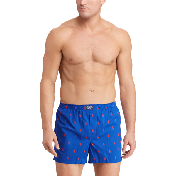 3pk Milton/Navy/Royal Aop Woven Cotton Boxer 3-Pack Polo Ralph Lauren 5