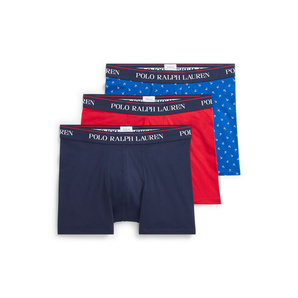 Conjunto 3 boxers de algod&atilde;o Polo Ralph Lauren em 1