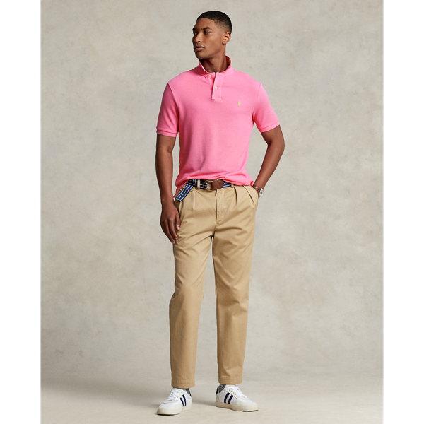 Mens pink polo dress shirt best sale