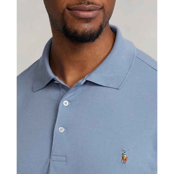 Harbor Island Blue Soft Cotton Polo Shirt Big & Tall 5