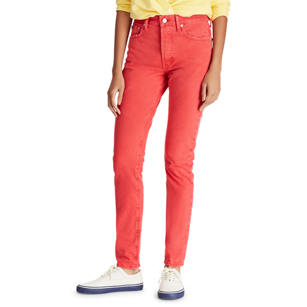 Slim-Jeans Callen mit hoher Taille Polo Ralph Lauren in Rot 5