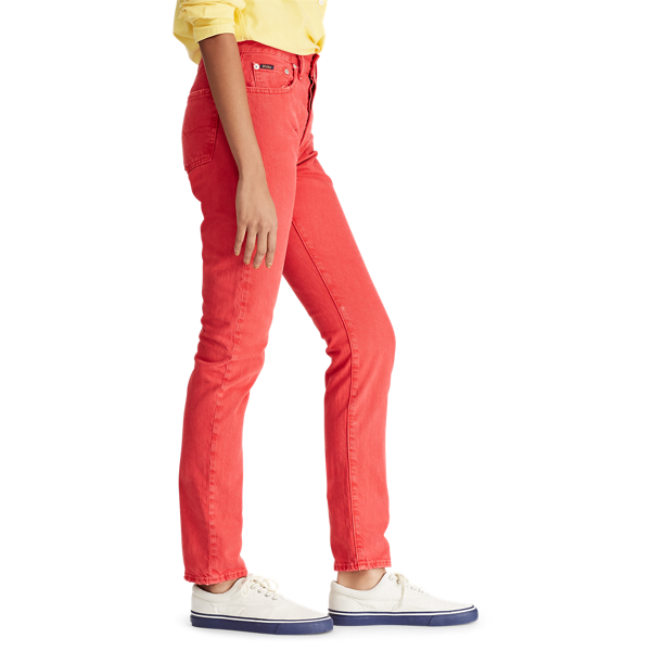 Slim-Jeans Callen mit hoher Taille Polo Ralph Lauren in Rot 7