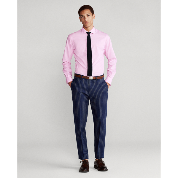 Pink/White Slim Fit End-on-End Shirt Polo Ralph Lauren 3