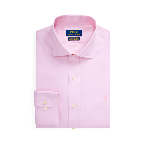 Pink/White Slim Fit End-on-End Shirt Polo Ralph Lauren 2