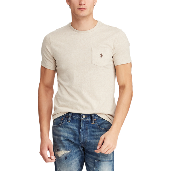 Expedition Dune Heather Custom Slim Fit Pocket T-Shirt Polo Ralph Lauren 5