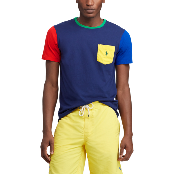 Newport Navy Multi Custom Slim Fit Pocket T-Shirt Polo Ralph Lauren 3