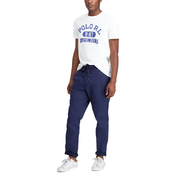 White Custom Slim Fit Graphic Tee Polo Ralph Lauren 4
