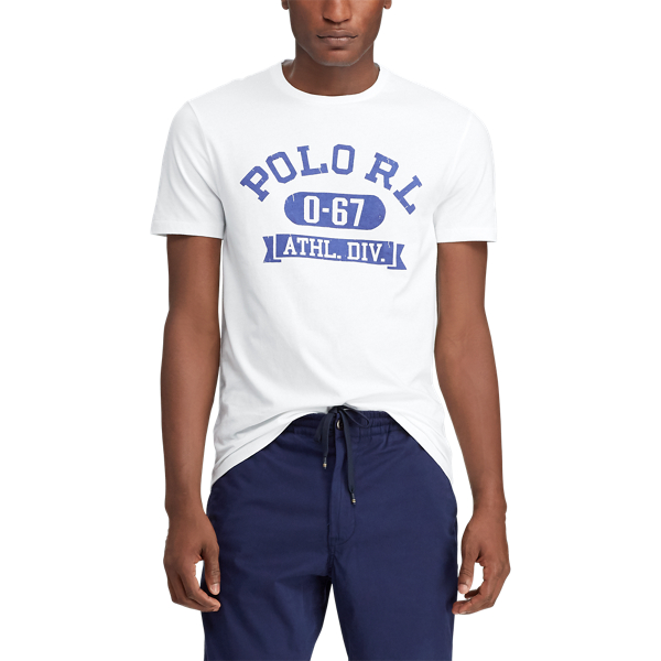 White Custom Slim Fit Graphic Tee Polo Ralph Lauren 5