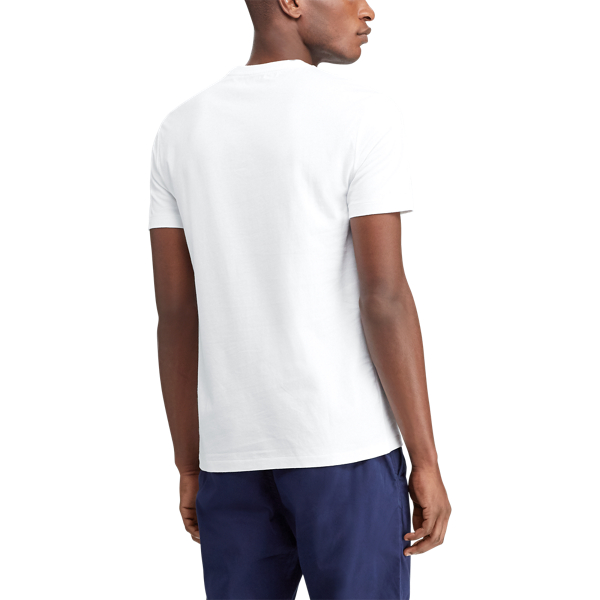 White Custom Slim Fit Graphic Tee Polo Ralph Lauren 6
