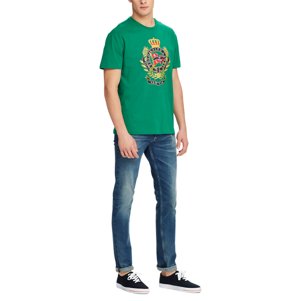 Classic Fit Cotton Graphic Tee Polo Ralph Lauren em English Green 3