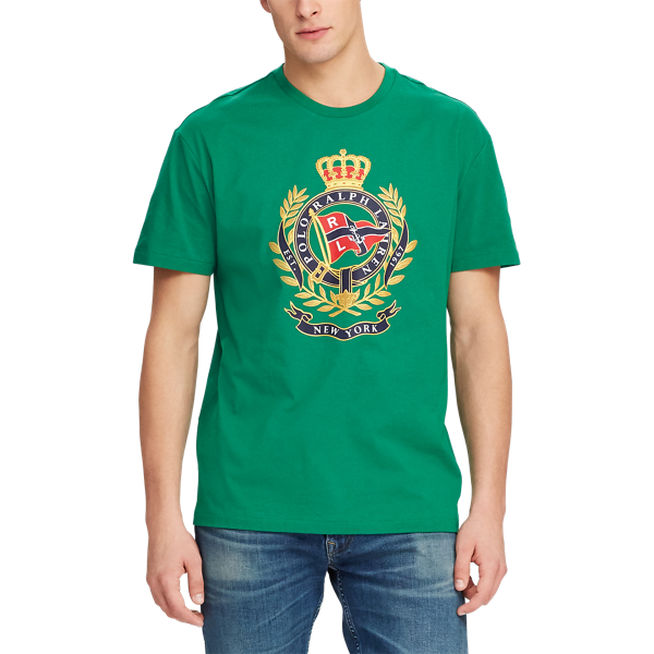 Classic Fit Cotton Graphic Tee Polo Ralph Lauren em English Green 4