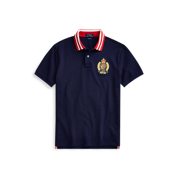 Cruise Navy Custom Slim Fit Mesh Polo Polo Ralph Lauren 2