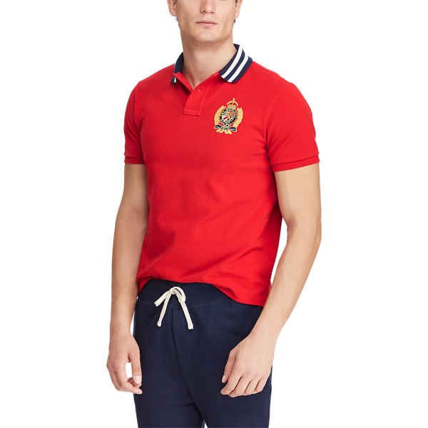 RL Red Custom Slim Fit Mesh Polo Polo Ralph Lauren 5
