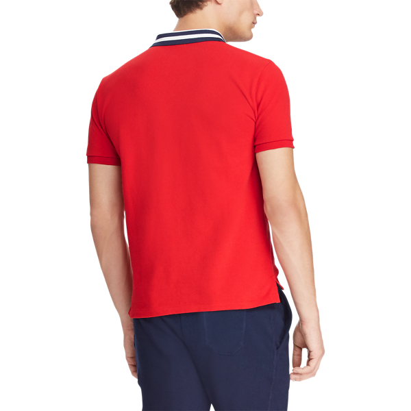 RL Red Custom Slim Fit Mesh Polo Polo Ralph Lauren 6