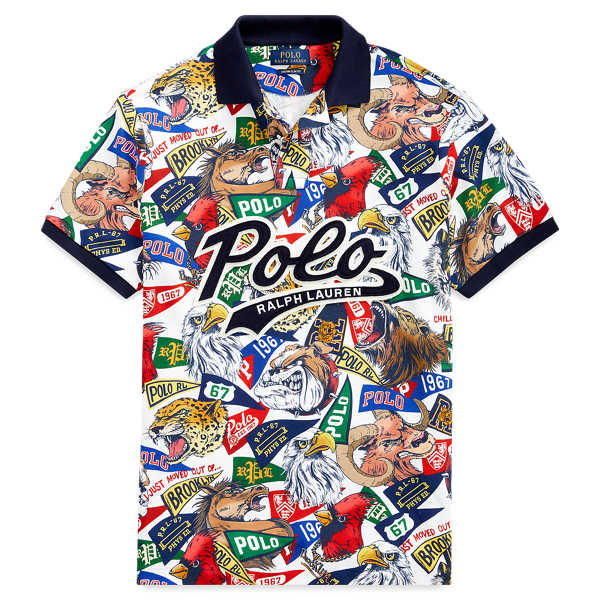 Custom Slim Fit Mesh Polo Polo Ralph Lauren em 1