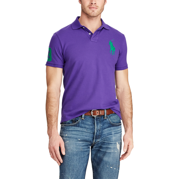 Purple Cactus Classic Fit Mesh Polo Shirt Polo Ralph Lauren 3