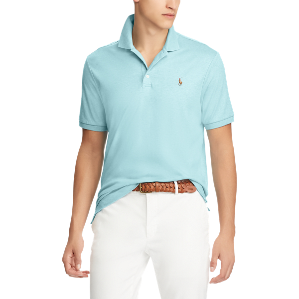 Watch Hill Blue Heather Slim Fit Soft-Touch Polo Shirt Polo Ralph Lauren 3