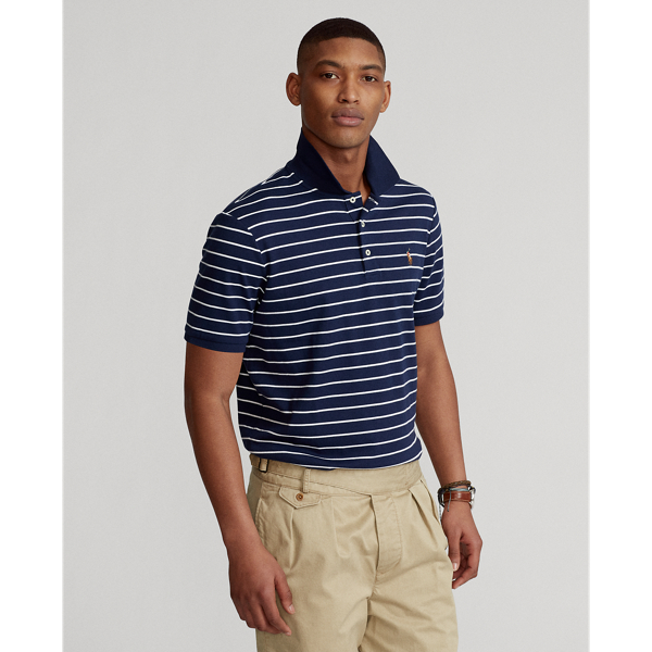 Striped Soft Touch Polo Shirts Custom Slim Soft-Touch Polo For Men