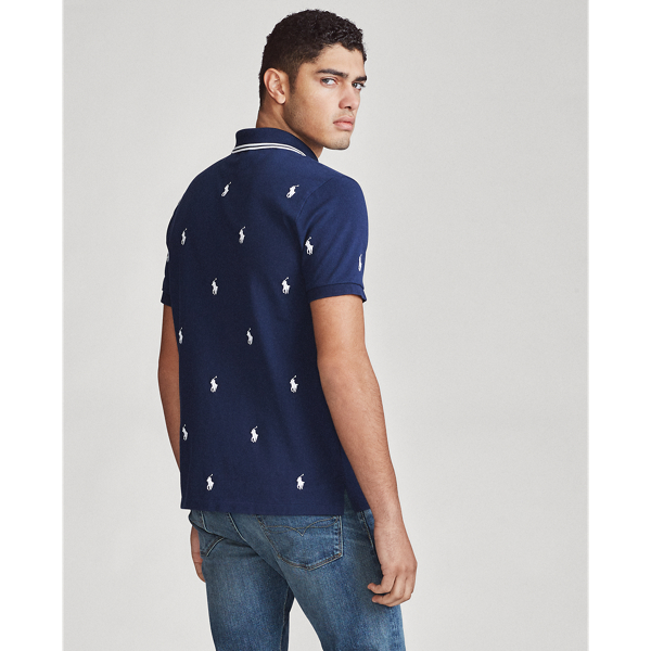 Custom Slim Fit Stretch Polo Polo Ralph Lauren in Refined Navy 6