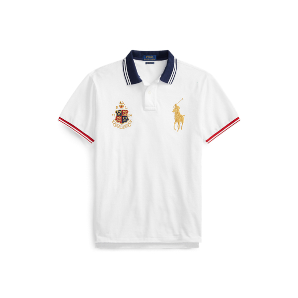 Custom Slim Fit Mesh Polo Polo Ralph Lauren em 1